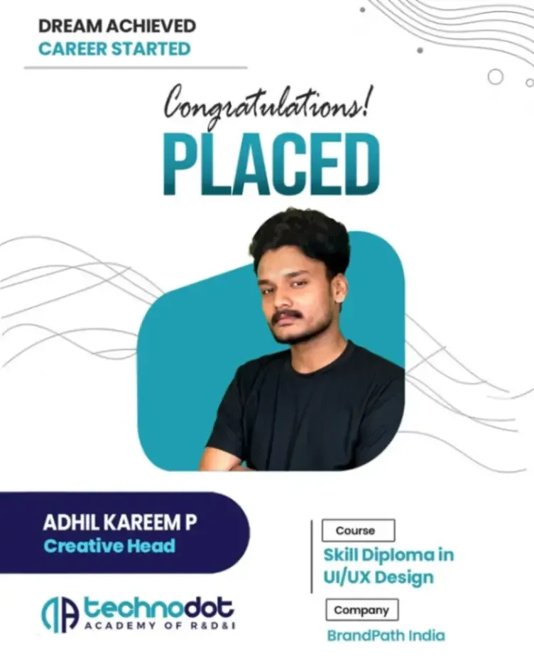 Another proud moment for Technodot Academy of R&D&I as our student Adhil Kareem P secures a posi.webp